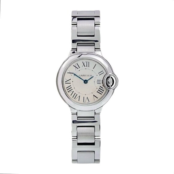Cartier Ballon Bleu Stainless Steel Silver 28mm Quartz Women's Watch W69010Z4 - Picture 1 of 9